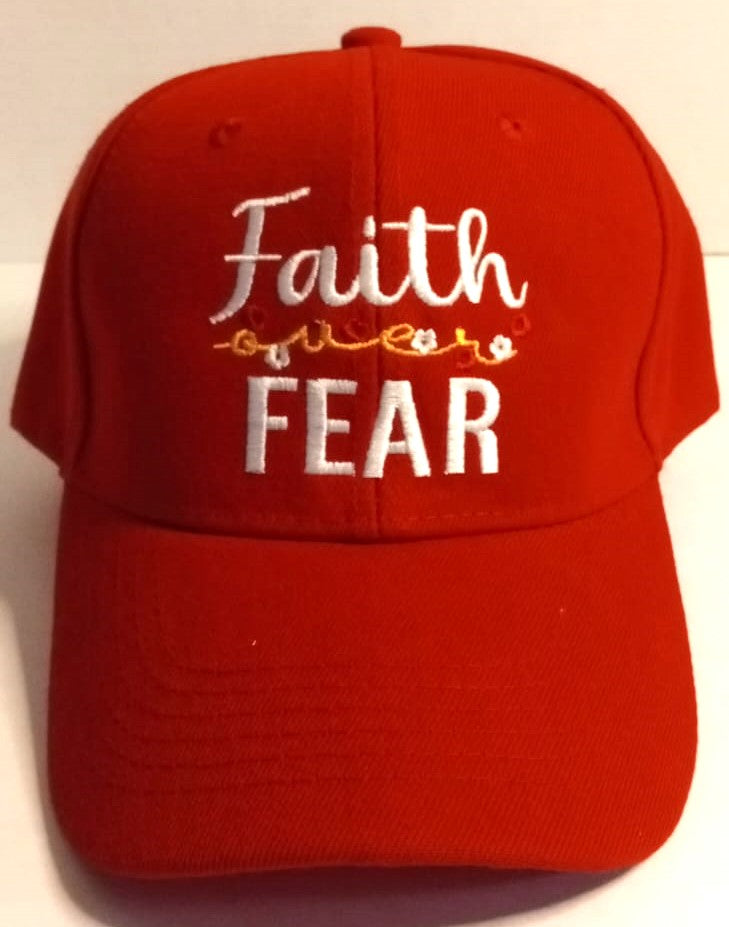 "FAITH OVER FEAR" Caps