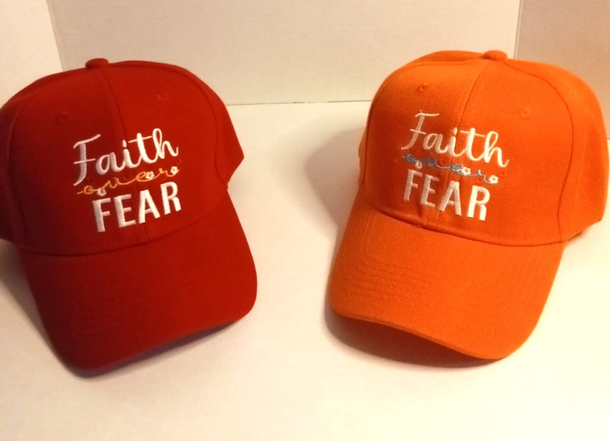 "FAITH OVER FEAR" Caps