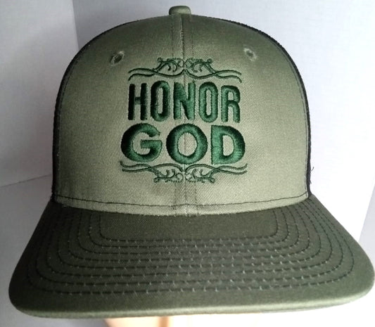 "HONOR GOD" Caps